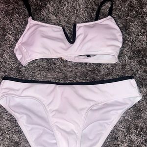 White and black bikini